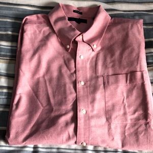 Worn 1x Tommy Hilfiger Pink cotton button down shirt‎ 18.5 neck 34/35 sleeve XXL